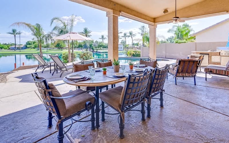 Chandler Lakefront Heated Pool — living area