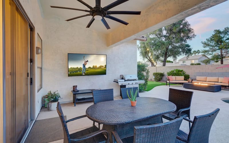 Chandler Home with Putting Green — firepit