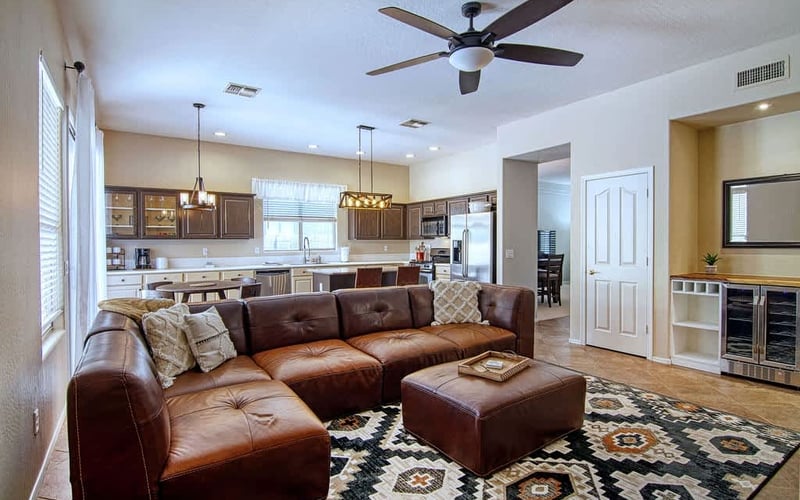 Chandler Home with Putting Green — backyard